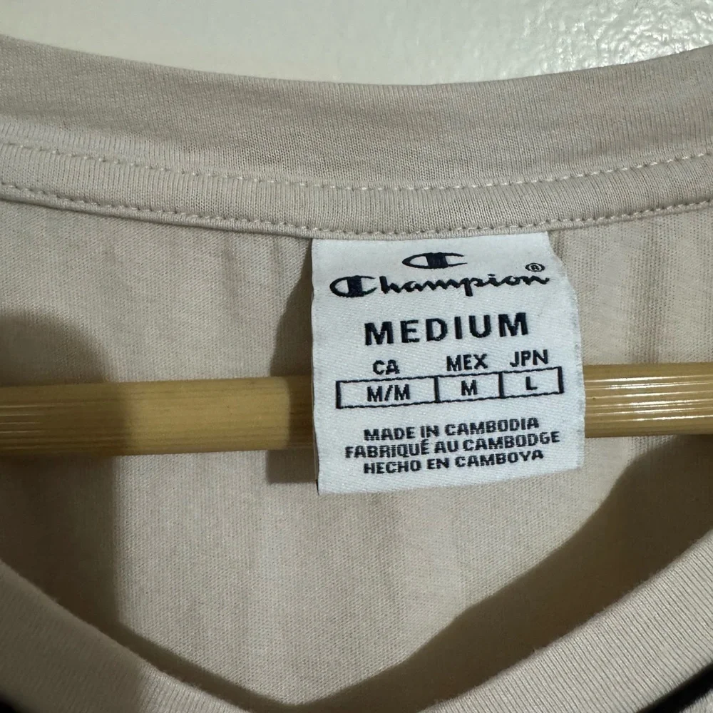 Champion Medium Cream V-Neck T-Shirt - Picture 2 of 5